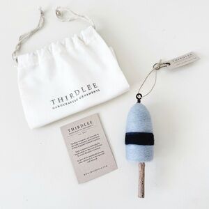 Thirdlee & Co Driftwood Lobster Buoy Ornament - BLUE & NAVY